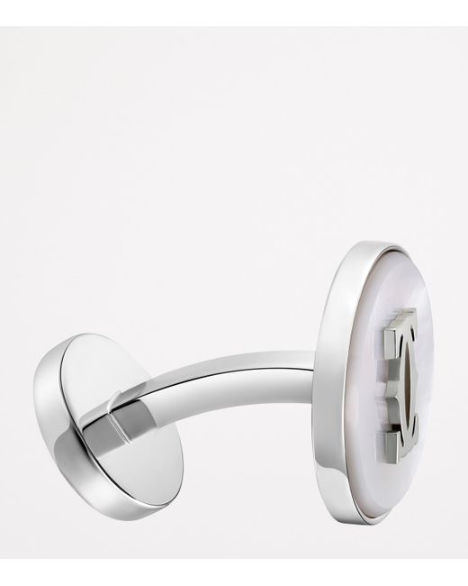 Cartier Metallic Sterling Double C De Cufflinks for men
