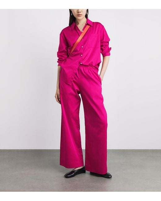 Leset Pink Cotton Yoko Trousers