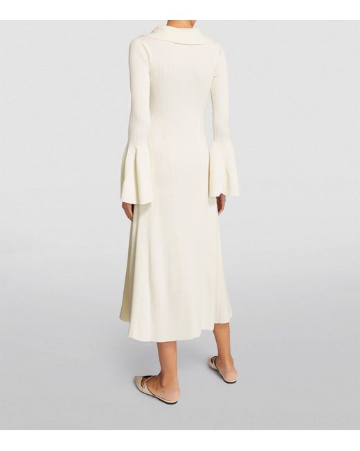 Palmer//Harding White Knitted Assured Dress