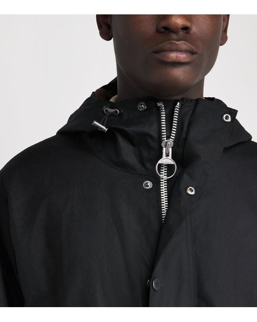 Barbour Black Waxed Cotton Tide Jacket for men