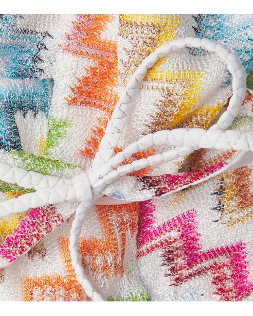 Missoni White Zigzag Playful Halterneck Bikini