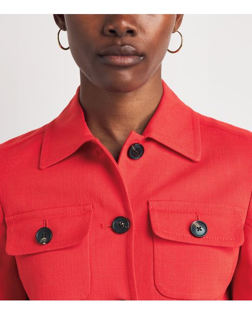 ME+EM Red Cropped Jacket
