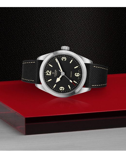 Tudor Black Ranger Stainless Steel Watch 39mm for men