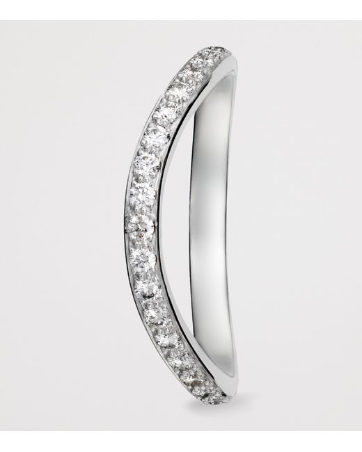 Cartier Metallic Platinum And Diamond Trinity Ruban Wedding Band