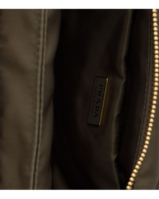 Prada Black Medium Re-Nylon And Leather Explore Shoulder Bag