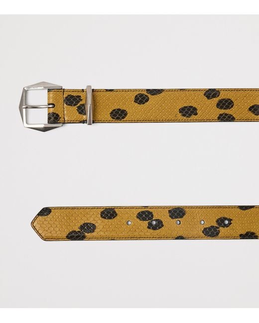 Jimmy Choo Brown Diamond Leather Belt