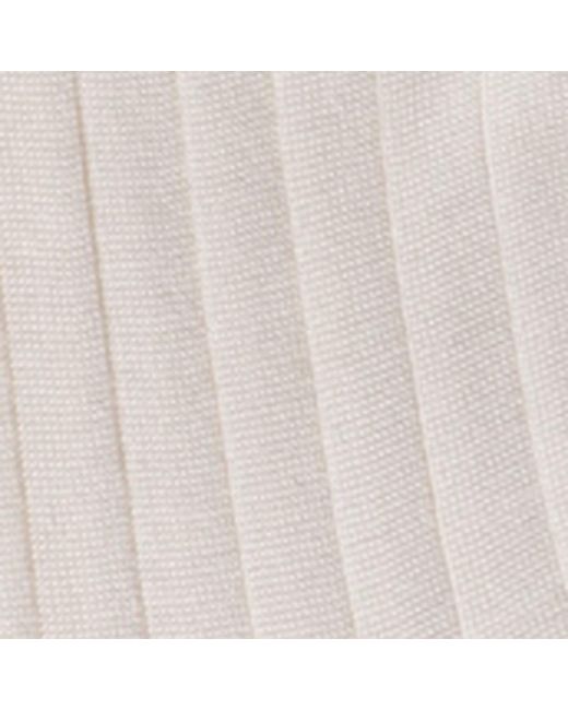 Miu Miu White Silk-Blend Logo Socks