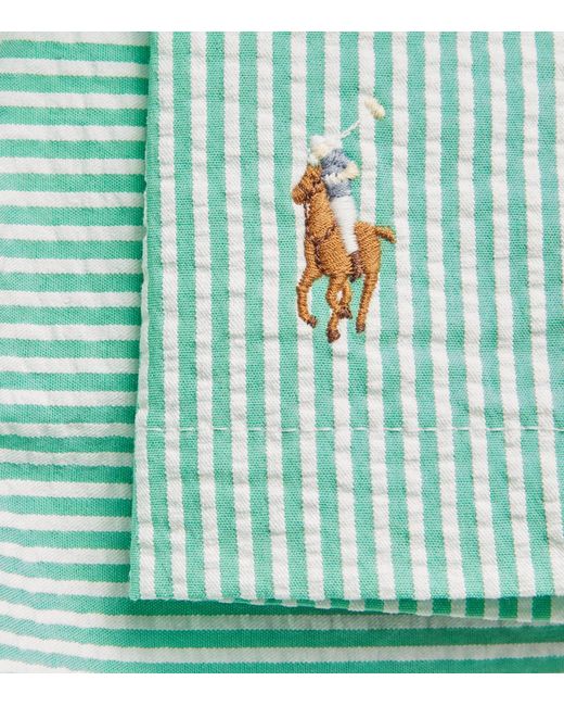Polo Ralph Lauren Green Seersucker Traveller Swim Shorts for men