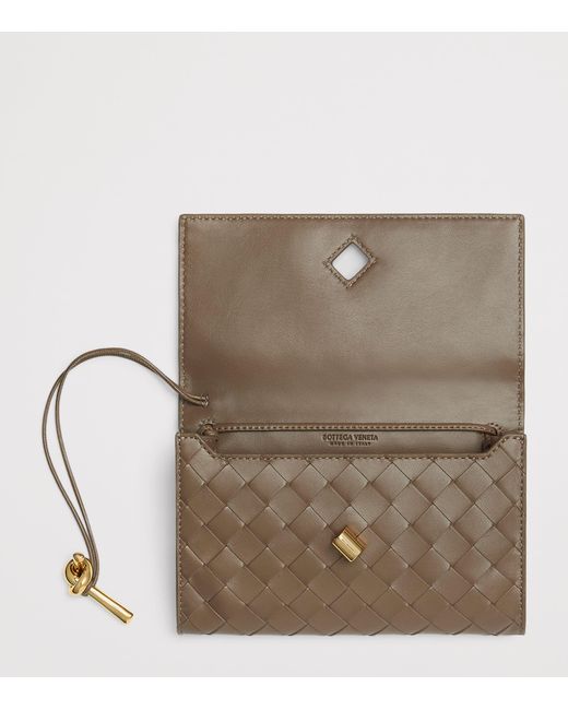 Bottega Veneta Metallic Leather Intrecciato Andiamo Shoulder Bag