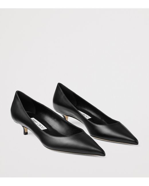 Jimmy Choo Black Amelia 35 Leather Pumps