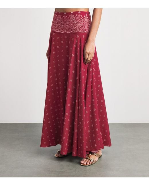 Devon Windsor Red Bandana Rylie Maxi Skirt