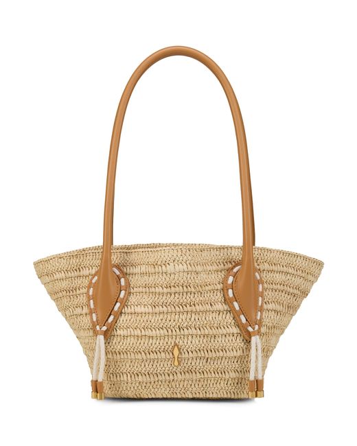 Christian Louboutin Metallic Venus Mini Raffia Basket Bag