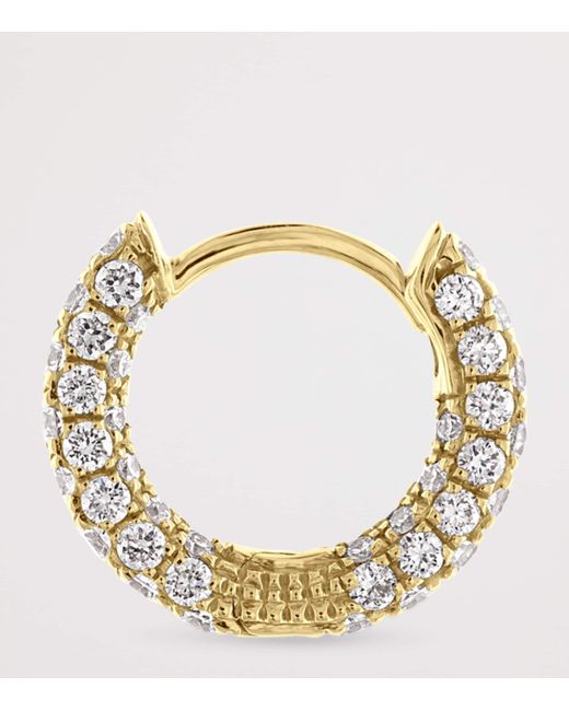 Maria Tash Metallic Diamond Five Row Pavé Single Hoop Earring