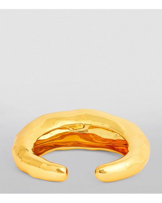 Alexis Yellow Gold-plated Molten Hinge Cuff Bracelet