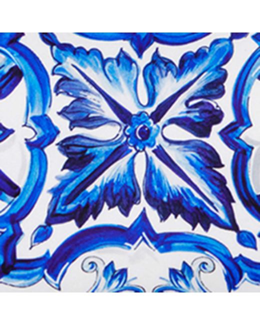 Dolce & Gabbana Blue Majolica Slippers And Sleep Mask Travel Set