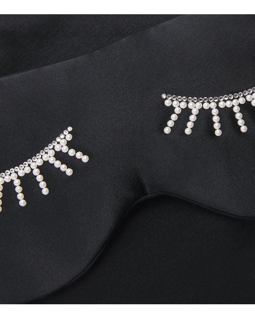 Manitu Black Mulberry Silk Pearl Lash Eye Mask