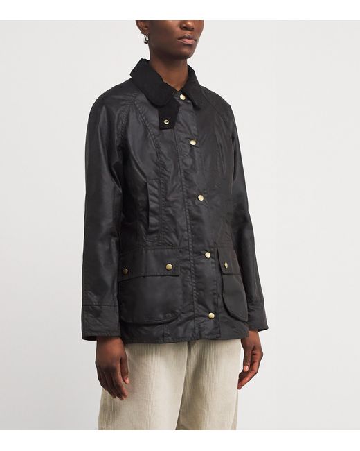 Barbour Black Waxed Beadnell Jacket