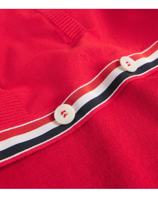 Thom Browne Pink Cotton 4-Bar Cardigan for men