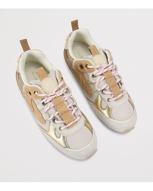 Kurt Geiger Natural Suede Kurt Runner Sneakers