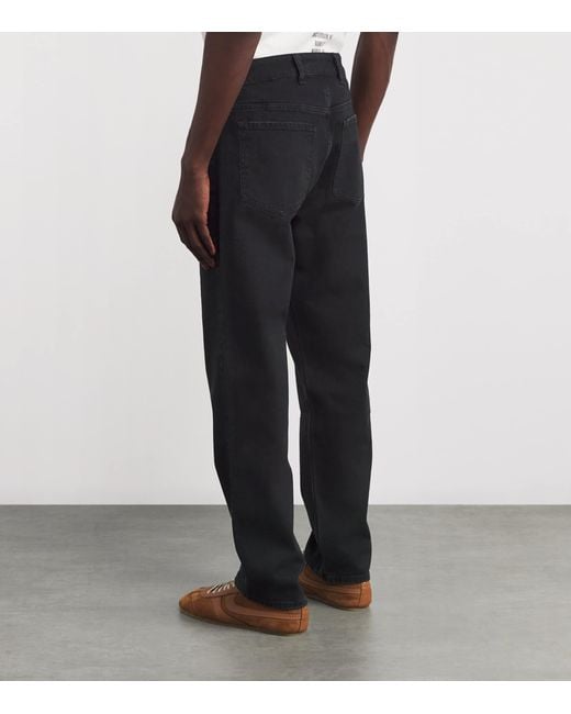 Represent Black Relaxed Straight Jeans for men