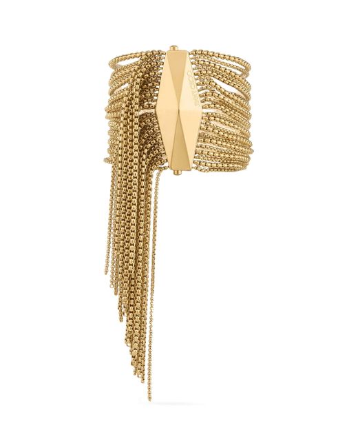 Jimmy Choo White Crystal-Embellished Zandra Bracelet