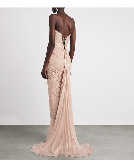 Maria Lucia Hohan Natural Silk Strapless Zephyra Gown