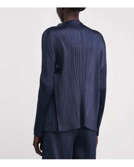 Pleats Please Issey Miyake Blue January Monthly Colours Cardigan
