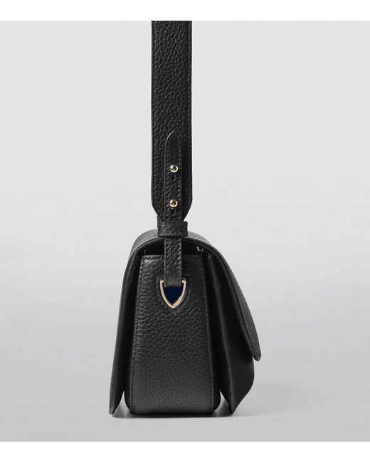 Aspinal Black Leather Ella Cross-Body Bag