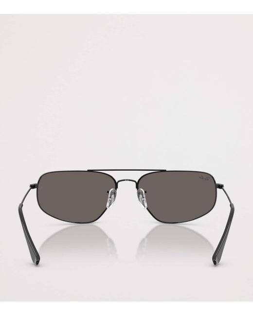 Ray-Ban Gray Rectangle Sunglasses