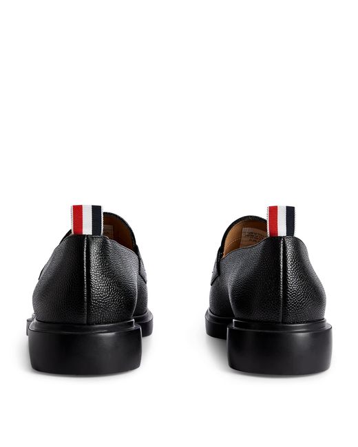 Thom Browne Black Leather Loafers for men