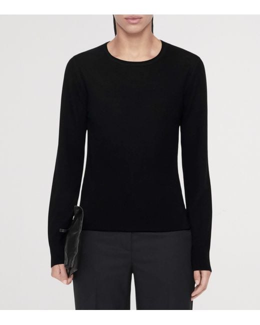 AllSaints Black Merino Wool Coyte Sweater