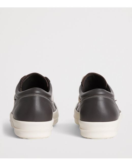 Rick Owens Brown Leather Vintage Sneakers for men