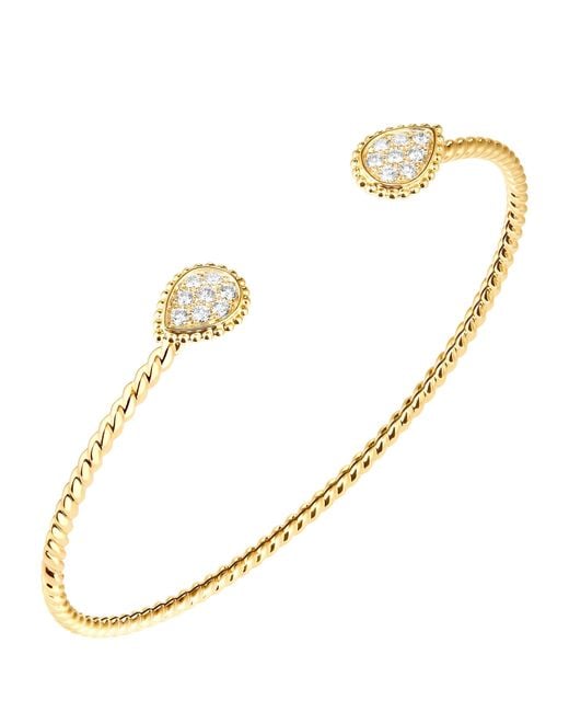 Boucheron Metallic And Diamond Serpent Bohème Bangle
