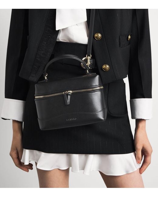 Sandro Black Leather Tangolino Vanity Bag