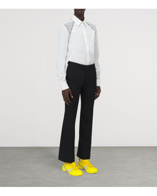 McQueen Yellow Leather Flexion Sneakers for men