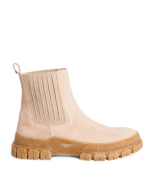 Weekend by Maxmara Natural Suede Genepi Ankle Boots