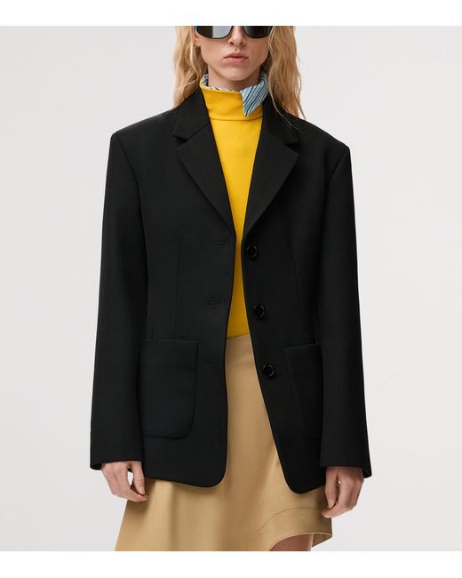 Loewe Black Wool-Blend Blazer