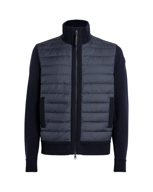 Moncler Blue Quilted Down Jacket for men