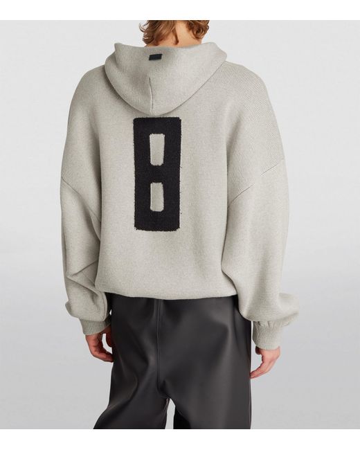 Fear Of God Gray Wool-blend Straight-neck Hoodie for men
