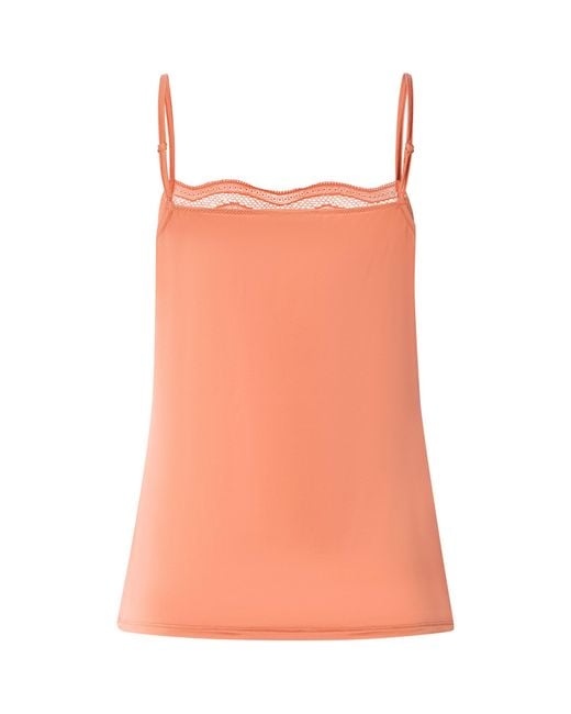 Hanro Pink Square-Neck Cira Pyjama Top