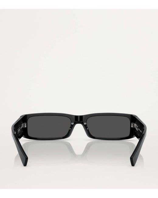 Dolce & Gabbana Black Re-Edition Rectangular Sunglasses