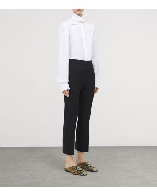 Alexander McQueen Black Wool Cigarette Trousers
