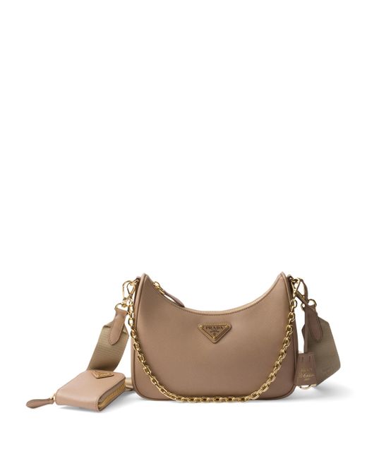 Prada Brown Leather Re-Edition 2005 Shoulder Bag