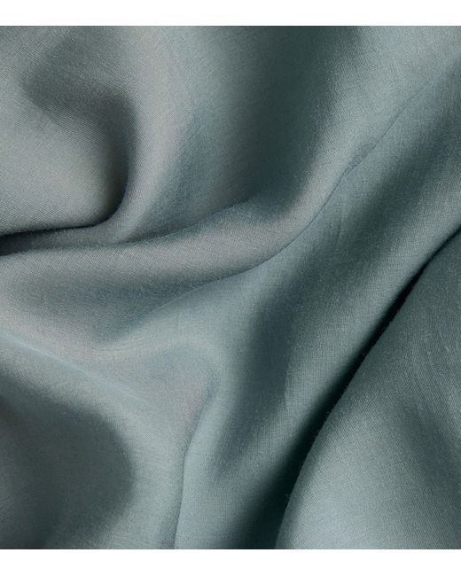 Giorgio Armani Gray Silk Blend Short-sleeve Shirt for men