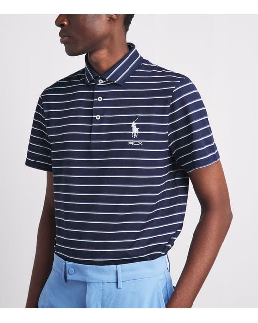 Ralph Lauren Blue Stripe Tour Polo Shirt for men