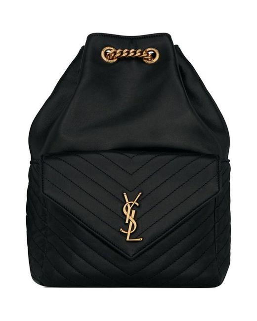 Saint Laurent Black Quilted Joe Backpack