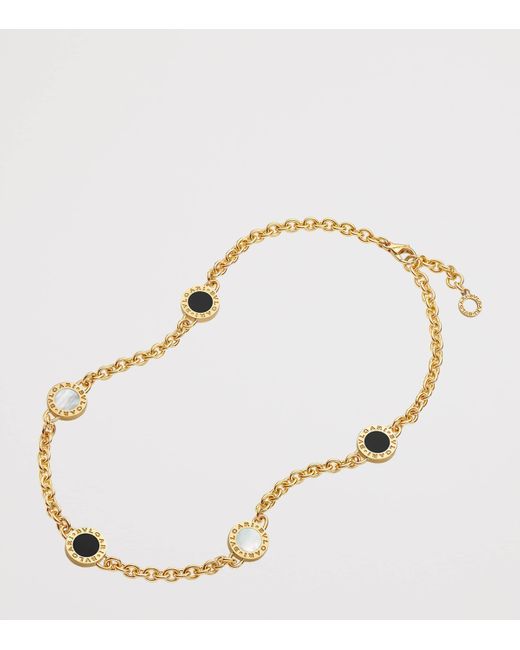 BVLGARI Metallic Mother-Of-Pearl And Onyx Necklace