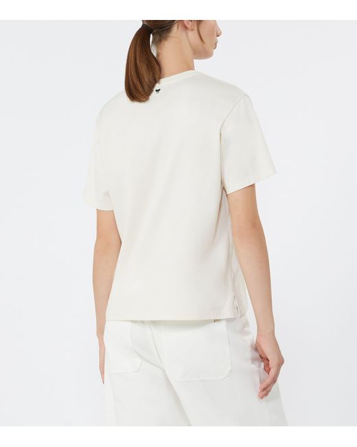 Weekend by Maxmara White Cotton Isla Life Graphic T-Shirt