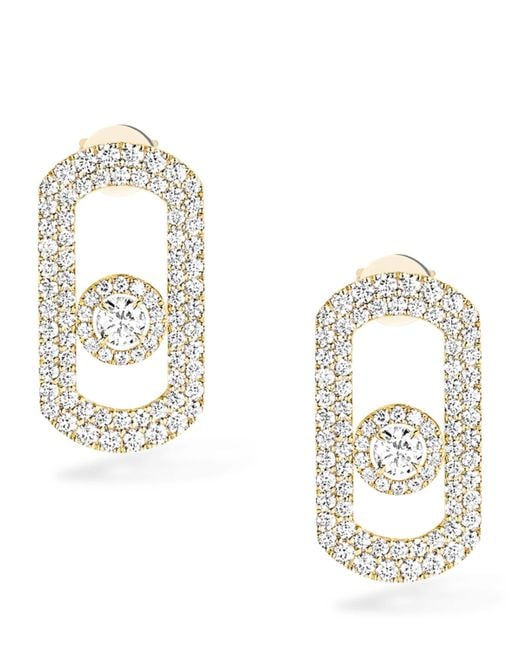 Messika Metallic And Diamond So Move Pavé Earrings for men