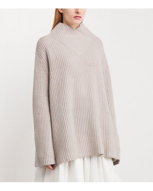 LeKasha White Organic Cashmere Lisboa Sweater